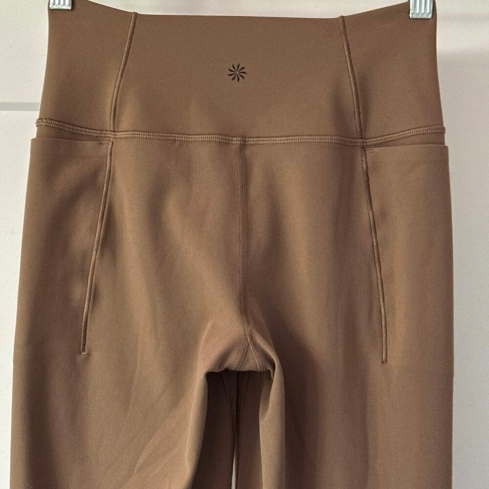 Athleta Transcend Stash Crop Straight Leg Pant Sz M Rustic Beige #533441 *EUC - Picture 10 of 12